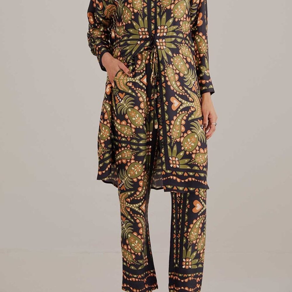 Black Martina Scarf Pants